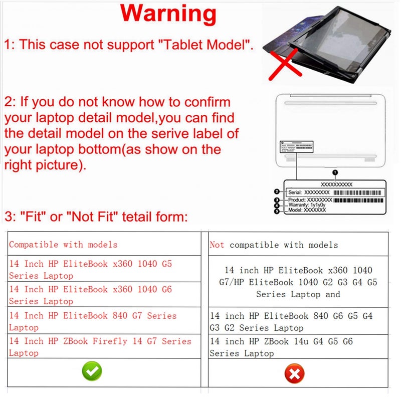 Alapmk Protective Case for HP ZBook Firefly 14 G7/ ZBook Firefly 14 G8/ ProBook 440 G8 G9 G10/ProBook 445 G8 G9 G10/ ProBook 640 G8 G9/ Elite mt645 G7/ 14-emXXXX 14-em0047nr 14",Black - Image 3